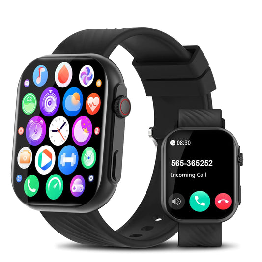 Smart Watch for Men Women (Answer/Make Call) 2.0"Smartwatch Fitness Tracker with 100+ Sport Modes Heart Rate/Sleep Monitor Pedometer SpO2 IP67 Waterproof Activity Tracker for Android iOS Phones