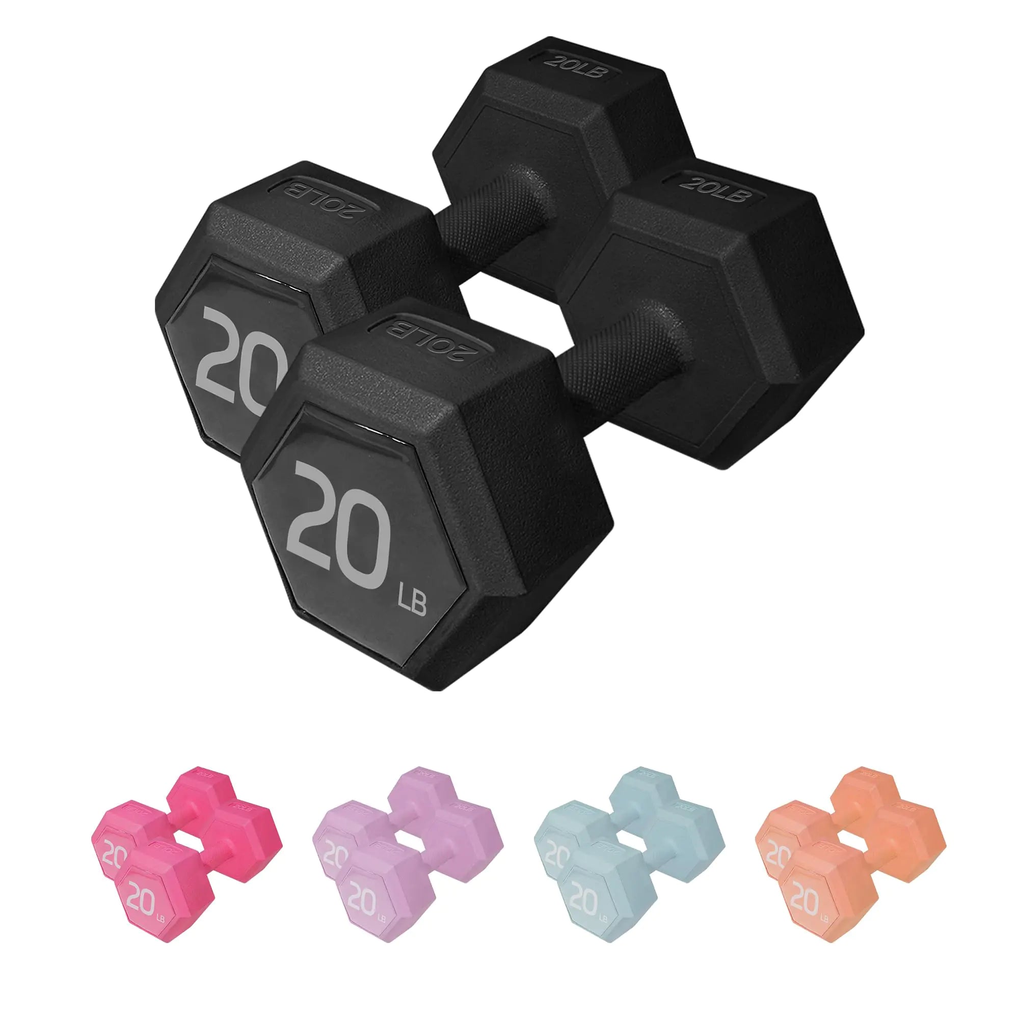ZTTENLLY Dumbbell Sets - 5/10/15/20/25/36 lb Dumbbells Pair Hand Weights Set of 2 - Easy Grip - Arm Weights for Men and Women Home Gym Exercise Equipment for Workouts Fitness Strength Training