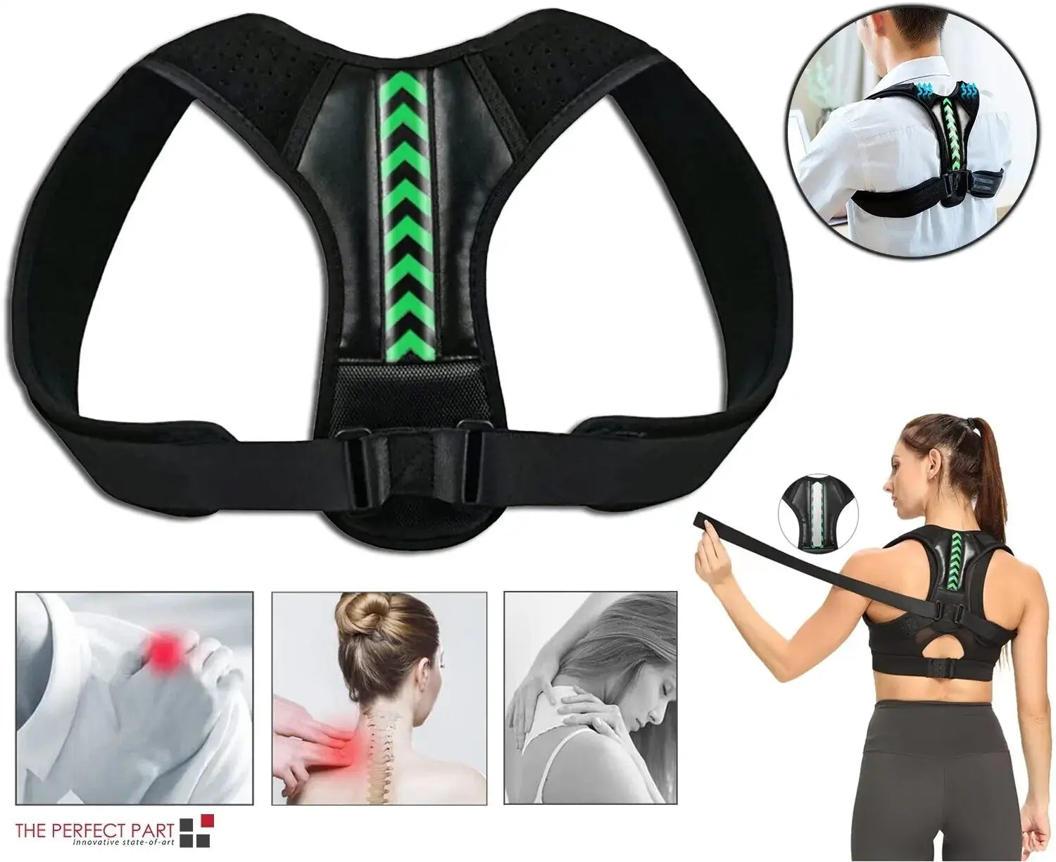 Shoulder Support Adjustable Back Pain Support Posture 